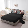 thumbnail image 5 of Homewish Retro Rustic Flower 7 Pieces Bedding Comforter Set,Boho Style Plant Full Bedding Set,Bohemain Floral Fitted Sheet Flat Sheet For Girls Kids,Microfiber Bedroom Decor Reversible, 5 of 8