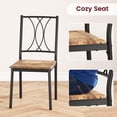 thumbnail image 4 of Dining Table Set for 4, Kitchen Table Set with 4 Chairs, Rectangular Dining Table Set for 4, Kitchen Table Set for Apartment, Small Space, Dining Room, Retro Brown, 4 of 8