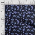 thumbnail image 2 of oneOone Cotton Silk Medium Blue Fabric Floral Retro Dress Material Fabric Print Fabric By The Yard 42 Inch Wide, 2 of 5