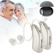 TWS Personal Sound Amplifiers for Ear, Rechargeable Amplifiers Personal Aid Digital Personal Sound Amplifier Device, Suitable for Adults, Elderly, 2 Pack