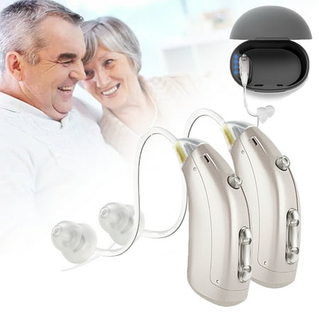 TWS Personal Sound Amplifiers for Ear, Rechargeable Amplifiers Personal Aid Digital Personal Sound Amplifier Device, Suitable for Adults, Elderly, 2 Pack