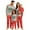 Christmas Trees & Reindeer, variant on Onlypjs Family Christmas Pajamas Matching Sets for Men, Women and Couples – Holiday Xmas PJs with Festive Gray Tops and Red Letter Print Bottoms