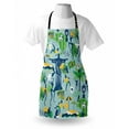 thumbnail image 4 of Carnival Apron, Traditional Items in Colors of Brazil Symbolic, Unisex Kitchen Bib with Adjustable Neck for Cooking Gardening, Adult Size, Fern Green Dark Sky Blue, by Ambesonne, 4 of 4
