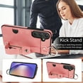 thumbnail image 3 of TECH CIRCLE Case for Samsung Galaxy A33 5G (6.4") 2022 - Lightweight Leather Phone Case with Stand & Card Holder & Buckle & Hand Strap, Protective Functional Cover, Pink, 3 of 8