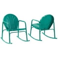 thumbnail image 1 of Afuera Living Steel Metal Rocking Chair in Turquoise Gloss (Set of 2), 1 of 6