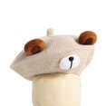 thumbnail image 1 of Cute Bear Kids Beret Hat Soft & Warm Knitted Cap for Boys and Girls Autumn Winter Toddlers Beanie Cap Windproof Hat Yellow, 1 of 5