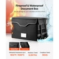 thumbnail image 2 of KFFKFF Fireproof Document Storage Box, 1832 ℉ Heat-Resistant and Waterproof Organizer with Lock, Portable File Security Case for Home, Office, or Travel Use, Ideal for Passports, Documents, and Files, 2 of 9
