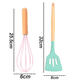 thumbnail image 2 of utensilio antiadherente del silicón de 2 piezas, artilugios de cocina, mango de madera BPA-Libre a prueba de calor no tóxico, 2 of 5