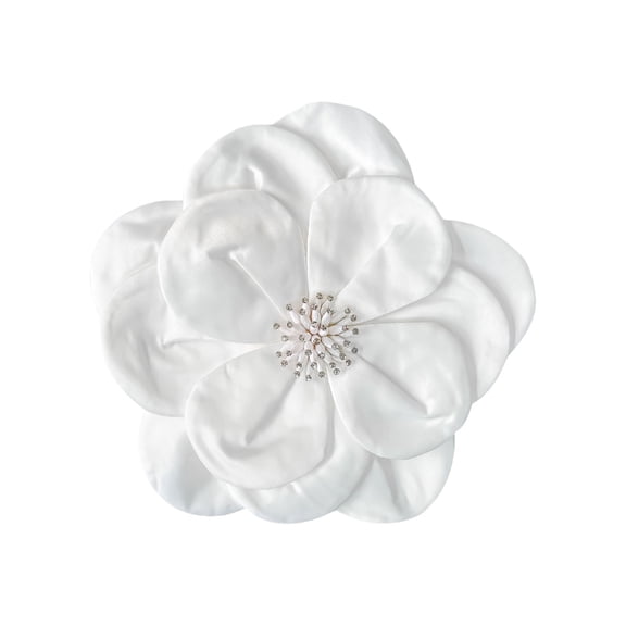 WINDLAND Large Flower Brooch Layered Fabric Floral Shaped Corsage Elegant Women Breastpin for Dresses and Tops Stylish Badge