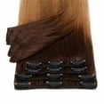 thumbnail image 4 of Benehair 100% Real Remy Human Hair Extensions Clip In 8Pcs Hair Weft Full Head Women Ombre Blonde Hair Soft US, 4 of 12