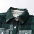 thumbnail image 5 of IROINNID Toddler Flannel Shirt Jacket Long Sleeve Turndown Lapel Plush And Thicken Shacket Boys Girls Plaid Shirts Coats, 5 of 9