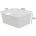 thumbnail image 2 of 6-Pack Plastic Storage Basket Organizer, White, 2 of 7