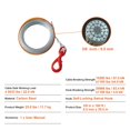 thumbnail image 1 of 50/75/100Feet Galvanized Steel Winch Cable 3/8 Inch  Breaking Strength Wire Winch Rope For SUV Large Off-Road Vehicle, 1 of 7