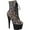 Light Pink Leopard Holo/Black Matte Synthetic, variant on Women's Pleaser Adore 1020LP Bootie