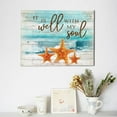 thumbnail image 5 of Starfish Bathroom Decor Wall Art Coastal Beach Starfish Inspirational Quotes It is Well with My Soul Picture Wall Decor Music Ocean Canvas Painting Print Artwork Framed for Living Room Bedroom 12"x16", 5 of 6