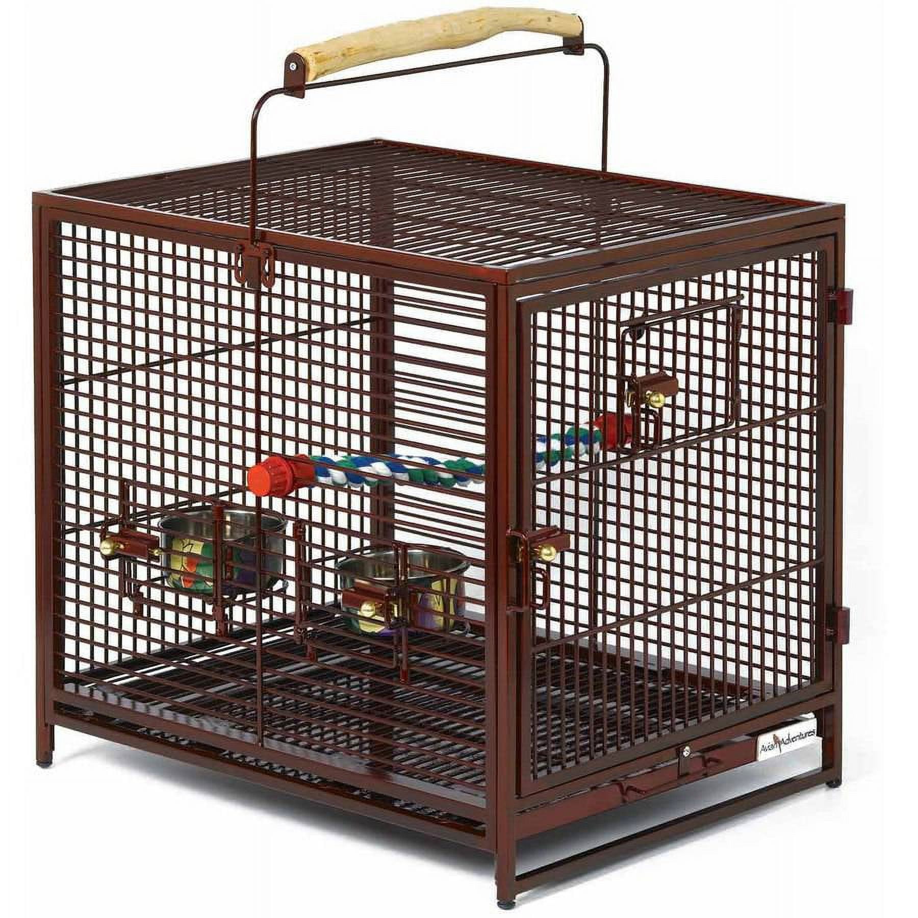 MidWest Homes for Pets, Poquito Avian Hotel Traveling Metal Bird Cage With Accessories