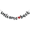 Welcome Back Black Vintage Banner for First Day of School Teacher, Back to School Decor, Home/Classroom/Moving Away Party Sign Supplies
