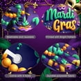 thumbnail image 4 of Colorful Feathers Mardi Gras Banner Gold Masquerade Carnival Display Green Flags Star Decorations Happy Mardi Gras Backdrop for Mardi Gras Party Masquerade Ball Festival Celebration, 4 of 9