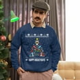 thumbnail image 5 of Christmas Sweatshirt, Happy Hockeydays Ugly Christmas Sweatshirt, Funny Hockey Christmas Tree Crewneck, Festive Hockey Apparel for Players & Fans, 5 of 5