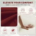 thumbnail image 2 of Kimunuk Outdoor Chair Cushions set of 2, 18.5" x 16" Zipped Waterproof Outdoor Seat Cushions Couch Pads with Ties for Patio Furniture, Burgundy, 2 of 6