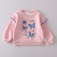 thumbnail image 5 of mgoYE Toddler Baby Girl Clothes 2t 3t 4t 5t Fall Winter Outfits Gifts Sweatshirt Bell Bottom Jeans Bow Pants(Pink,3-4 Years), 5 of 9