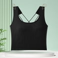 thumbnail image 2 of Camiseta sin mangas con relleno en el pecho para mujer: top corto, capa interior de cintura alta para verano, 2 of 4
