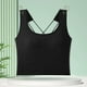 thumbnail image 2 of Camiseta sin mangas con relleno en el pecho para mujer: top corto, capa interior de cintura alta para verano, 2 of 4