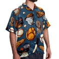 thumbnail image 2 of Baseball Men's Casual Hawaiian Shirt Printed Button Down Short Sleeve Summer Beach Shirts Unisex, 2 of 6