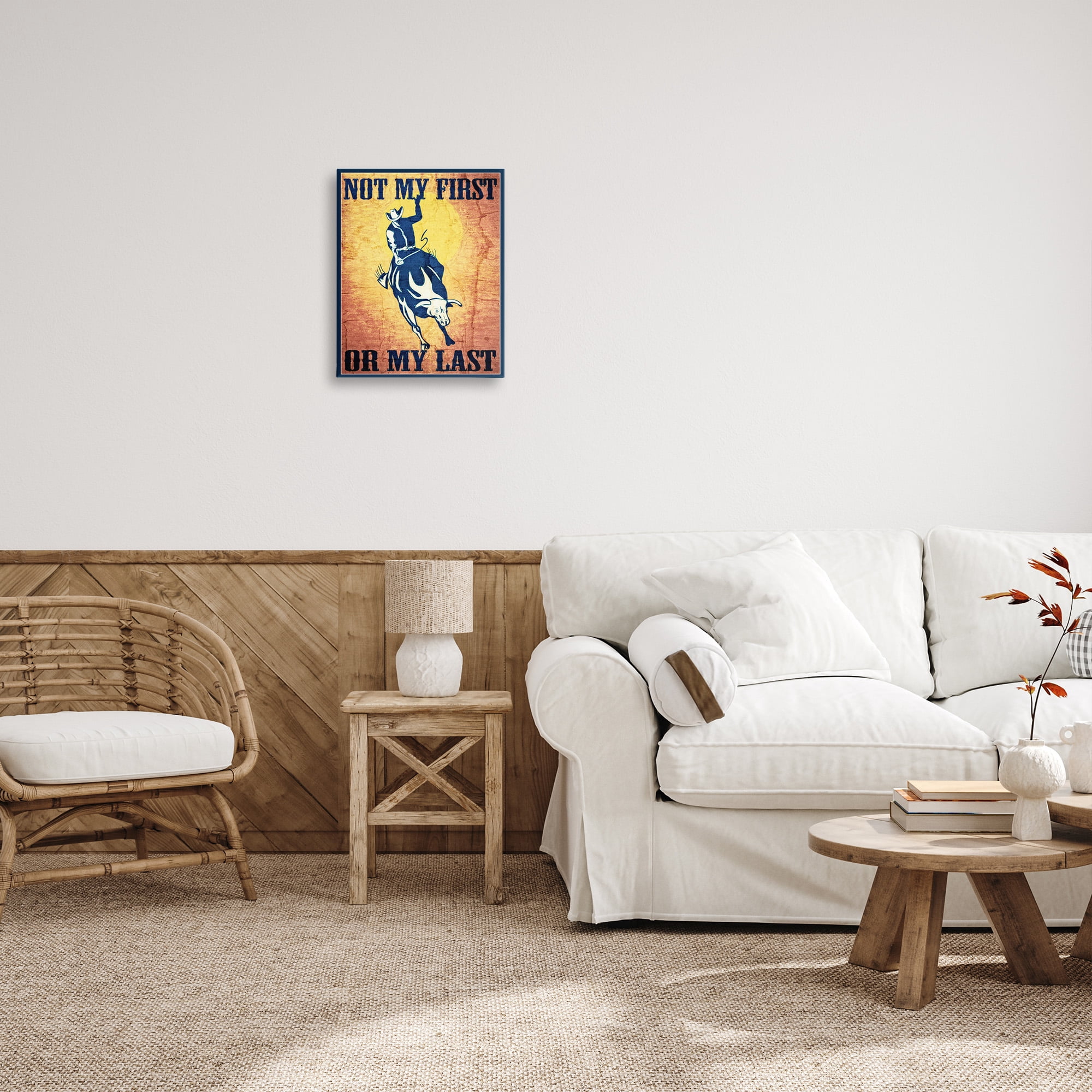 Stupell Industries Rodeo Cowboy Phrase Animals & Insects Painting Gallery Wrapped Canvas Art Print Wall Art, 16 x 20