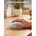 thumbnail image 6 of Wireless Mouse for Laptop, Ergonomic Silent Computer Mouse with USB & USB-C, 3 DPI 6 Buttons,Light Blue, 6 of 8