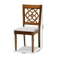 thumbnail image 6 of Bowery Hill Upholstered Gray and Walnut Brown Dining Chair Set Rectangular Foam-Padded 37.4" Unassembled, 6 of 8