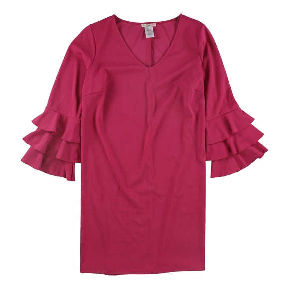 Vestido de cóctel de línea A con gradas para mujer Love Squared, rosa, 1X