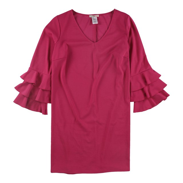Vestido de cóctel de línea A con gradas para mujer Love Squared, rosa, 1X