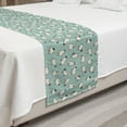 thumbnail image 2 of Sheep Bed Runner, Herd of Farm Animals Illustration Repetitive Simplistic Pattern, Decorative Accent Bedding Scarf for Hotels Homes and Guestrooms, Queen, Pale Seafoam Eggshell, by Ambesonne, 2 of 2
