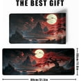 thumbnail image 3 of Japanese Desk Mat Riverside Full Moon Large Mouse Pad Gaming Mousepad Extended XL Keyboard Mat Computer Laptop Mouse Desktop Mat 31.5 X 11.8 Desk Decor, 3 of 6