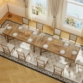 thumbnail image 6 of Finmind 70.9-inch Farmhouse Dining Table for 6-8, Large Rectangle Kitchen Table, Light Brown, 6 of 8