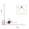 thumbnail image 4 of ANGARA Natural Prong-Set 1.15 ct Amethyst Bypass Ring with Diamond Accents in 14K Yellow Gold for Women (Size-7mm) | February Birthstone, Anniversary, Jewelry Gift for Women | Natural Amethyst Ring, 4 of 8
