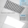 thumbnail image 4 of Black White Plaid Fluorescent Light Covers, Gradient Geometric Buffalo Checkered Magnetic Light Covers for Ceiling Lights, Fluorescent Ceiling Shade Filters for Classroom Bedroom Office 4x2Ft x 4PCS, 4 of 8