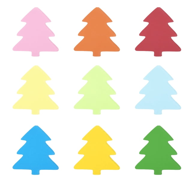 Unique Bargains Tree Cutouts Paper Trees, Colorful Tree Cutout for Classroom Decoration, 72 Pack
