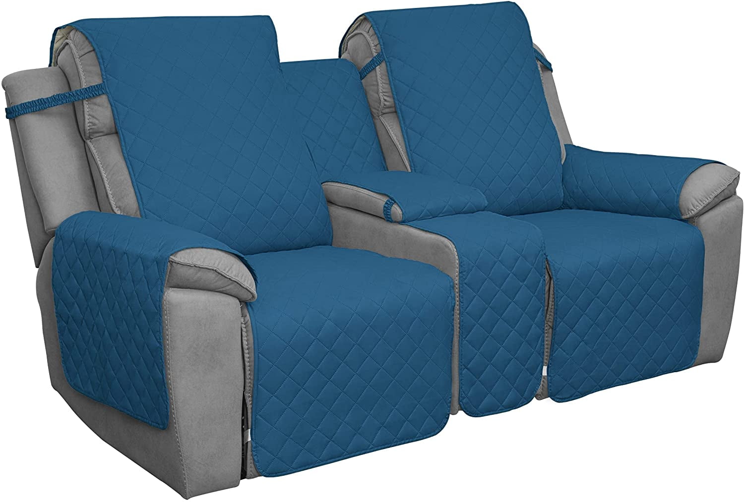 EasyGoing Loveseat Recliner Cover with Console, Reversible Couch Cover