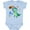 AE-Light Blue, variant on Tyrannosaurus Rex Vs. Meteor Fun Space Dinosaur Boys or Girls Baby Bodysuit