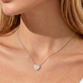 thumbnail image 3 of APSVO 925 Silver Plated Love Heart Initial Necklaces for Women CZ Letter F Pendant Chain Birthday Christmas Jewelry Gifts Teen Girls Stocking Stuffers Kids Age, 3 of 7