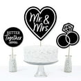 thumbnail image 3 of Big Dot of Happiness Mr. and Mrs. - Black and White Wedding or Bridal Shower Centerpiece Sticks - Table Toppers - Set of 15, 3 of 7