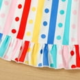 thumbnail image 7 of WOYY Sleeveless Dress for Girls Colorful Striped Ruffle A Line Slip Dresses Cute Sundress, 7 of 7