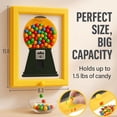 thumbnail image 3 of Candy Dispenser Picture Frame Wall Mounted – 2-in-1 Gumball Machine with Push-Button, Decorative Wall Art & Candy Dispenser for Home, Office & Gift with 3 Ziplock Bags (Yellow), 3 of 15