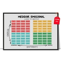 LOLUIS Spanish Mood Meter Poster, Spanish Therapy Office Decor, Mental Health Posters for Office (Unframed 16"x24")