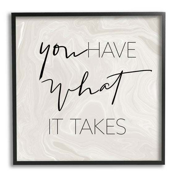 Stupell Industries What It Takes Motivational Phrase Graphic Art Black Framed Art Print Wall Art, Design by Sundance Group