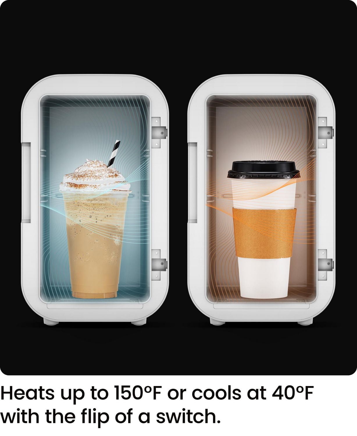 Mini-réfrigérateur portable ICEMAN avec 8 canettes de 355 ml (12 oz), refroidit et chauffe, prise pour voiture incluse - Blanc, Nouveau