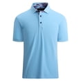 thumbnail image 1 of Damipow Mens Polo Shirts Short Sleeve Regular Fit Fashion Designed Golf Polo Shirt,Lt.blue M, 1 of 6