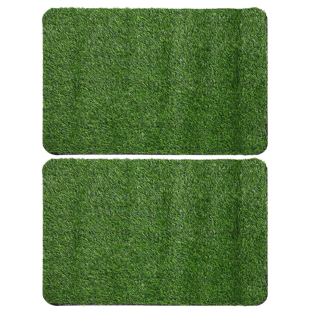 Tapete de césped Artificial para puerta, tapetes de puerta delantera, alfombra de césped Artificial realista para entrada, decoración del hogar para Patio y perro, color verde, 2 uds.